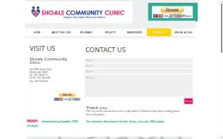 Shoals Community Clinic website
