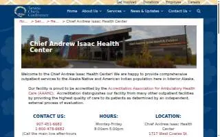 Chief Andrew Isaac Health Center website