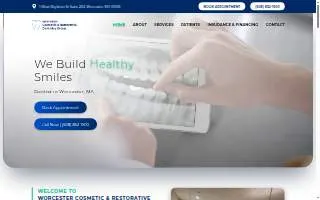 Worcester Cosmetic & Restorative Dentistry, Dr. Brien Hedstrom, DMD website