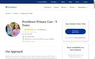 Providence Primary Care - Anchorage (S Tower) website