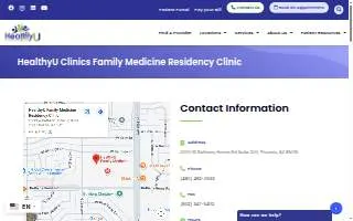 HealthyU Family Medicine Residency Clinic website