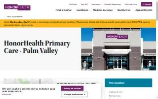 HonorHealth Primary Care - Palm Valley website