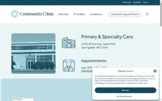 Community Clinic Primary & Specialty Care - Springdale, AR - Emma Ave Campus website