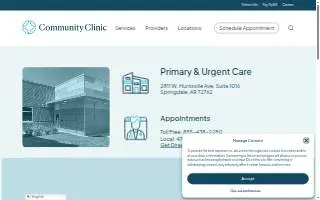 Community Clinic Primary & Urgent Care - Springdale, AR - Central Jr High School website