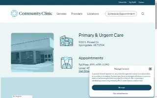 Community Clinic Primary & Urgent Care - Springdale, AR - Jones Elementary School website