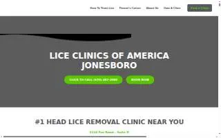 Lice Clinics of America - Jonesboro website