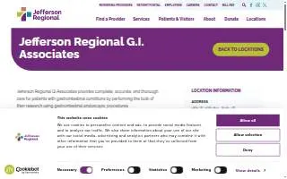 Jefferson Regional Gastroenterology Associates website