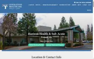 Horizon Health & Subacute Center website