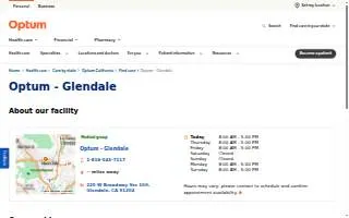 Optum - Glendale website