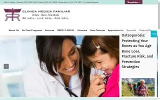 Clinica Medica Familiar website