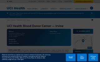 UCI Health Blood Donor Center — Irvine