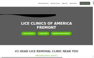 Lice Clinics of America - Fremont website