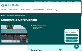 Sunnyvale Care Center website