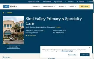 UCLA Health Simi Valley Primary & Specialty Care website