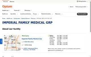 Imperial Family Medical Group website