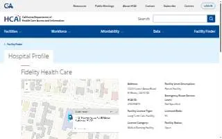 Fidelity Health Care website