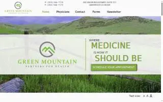 Green Mountain Partners For Health website
