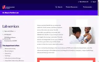 St. Mary's Advance Medicine Pavilion website