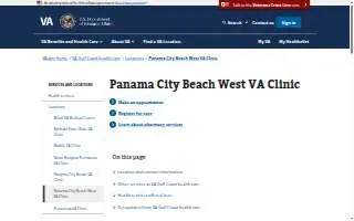 Panama City Beach West VA Clinic website