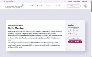 CommonSpirit Longmont United Hospital Birth Center