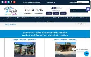 Health Solutions Family Medicine website