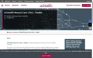 UCHealth Wound Care Clinic - Pueblo website