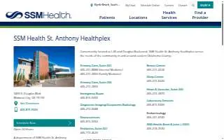 SSM Health St. Anthony Healthplex of Oklahoma City website