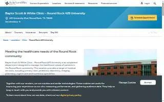 Baylor Scott & White Clinic - Round Rock 425 University website