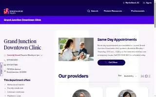 Intermountain Health Grand Junction Downtown Clinic website
