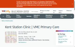 Kent Station Clinic - Primary Care - Valley Medical Center