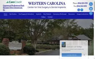 Western Carolina Center for Oral Surgery & Dental Implants website