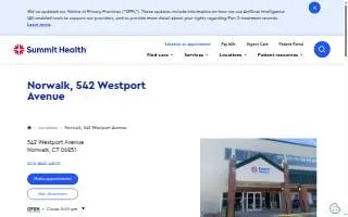 Summit Health - Norwalk CT (formerly Westmed Medical Group) website