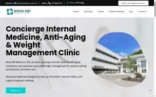 Nova MD Wellness Clinic PLLC website