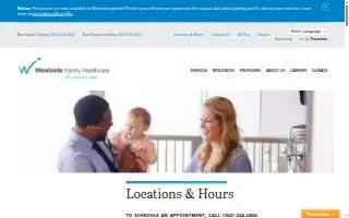 Westside Family Health Care of Dover website