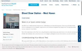 Yale New Haven health - Blood Draw Station - West Haven website