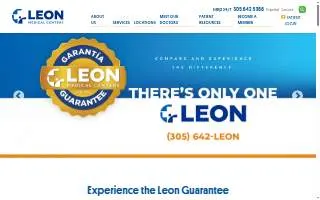 Leon Healthy Living Center Miami website