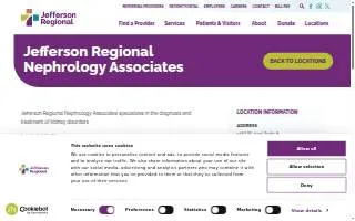 Jefferson Regional Nephrology Associates website