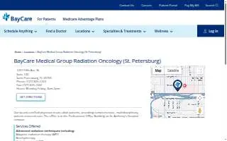 BayCare Medical Group Radiation Oncology (St. Petersburg) website