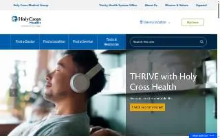 Holy Cross Medical Group of Fort Lauderdale website