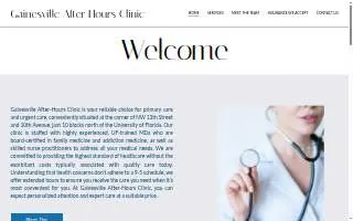 Gainesville After Hours Clinic website
