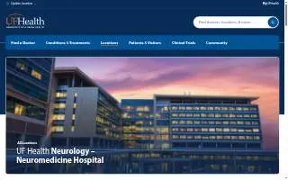 UF Health Neurology - Neuromedicine Hospital website