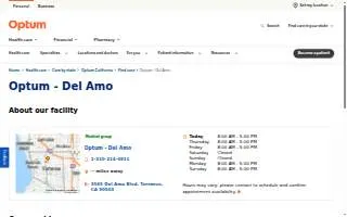Optum - Del Amo website