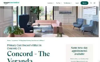 One Medical Primary Care Clinic - Concord - The Veranda website