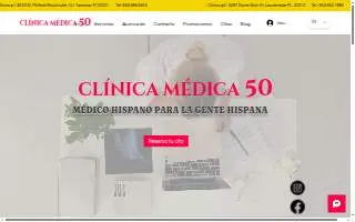 Medica 50 - Clinica Hispana website