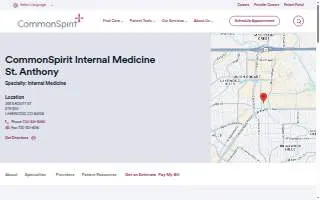 CommonSpirit Internal Medicine St. Anthony website