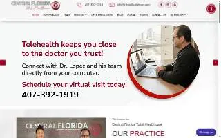 Central Florida Total Health Care website