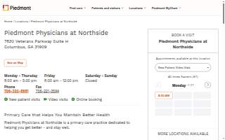 Piedmont physicians at north