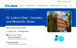 St. Luke's Clinic - Genetics and Metabolic: Boise