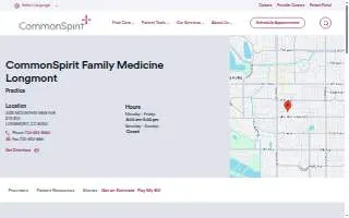 CommonSpirit Family Medicine Longmont website