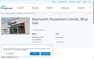 Bayhealth Outpatient Center, Blue Hen website